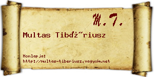 Multas Tibériusz névjegykártya